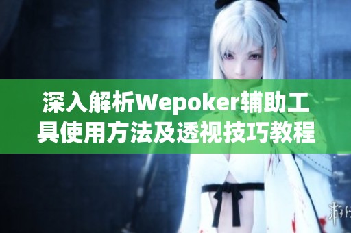深入解析Wepoker輔助工具使用方法及透視技巧教程