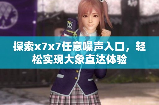 探索x7x7任意噪聲入口，輕松實現(xiàn)大象直達體驗