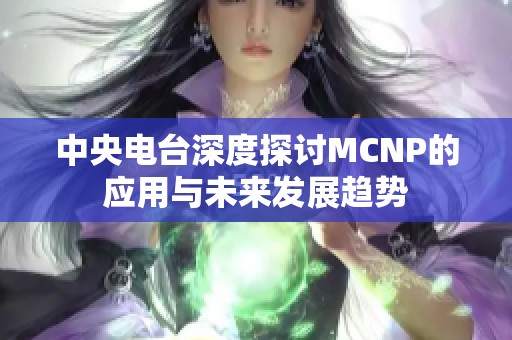 中央電臺深度探討MCNP的應(yīng)用與未來發(fā)展趨勢