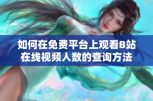如何在免費平臺上觀看B站在線視頻人數(shù)的查詢方法