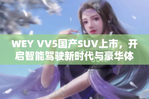 WEY VV5國產(chǎn)SUV上市，開啟智能駕駛新時代與豪華體驗
