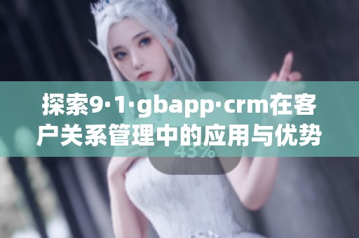 探索9·1·gbapp·crm在客戶關系管理中的應用與優(yōu)勢