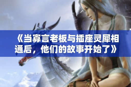 《當(dāng)寡言老板與插座靈犀相通后，他們的故事開始了》