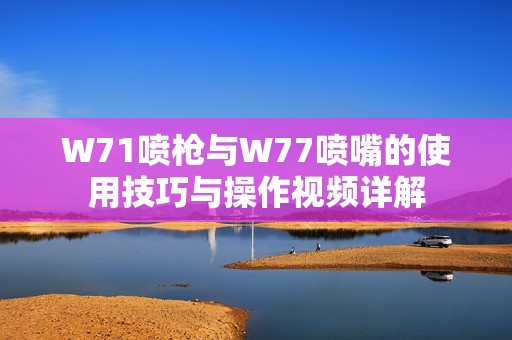 W71噴槍與W77噴嘴的使用技巧與操作視頻詳解