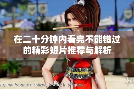 在二十分鐘內(nèi)看完不能錯過的精彩短片推薦與解析