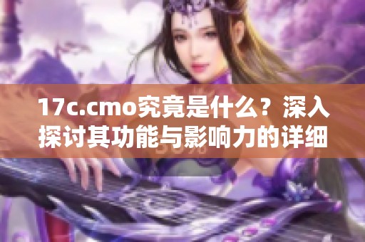 17c.cmo究竟是什么？深入探討其功能與影響力的詳細(xì)分析