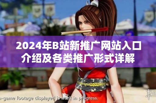 2024年B站新推廣網(wǎng)站入口介紹及各類推廣形式詳解